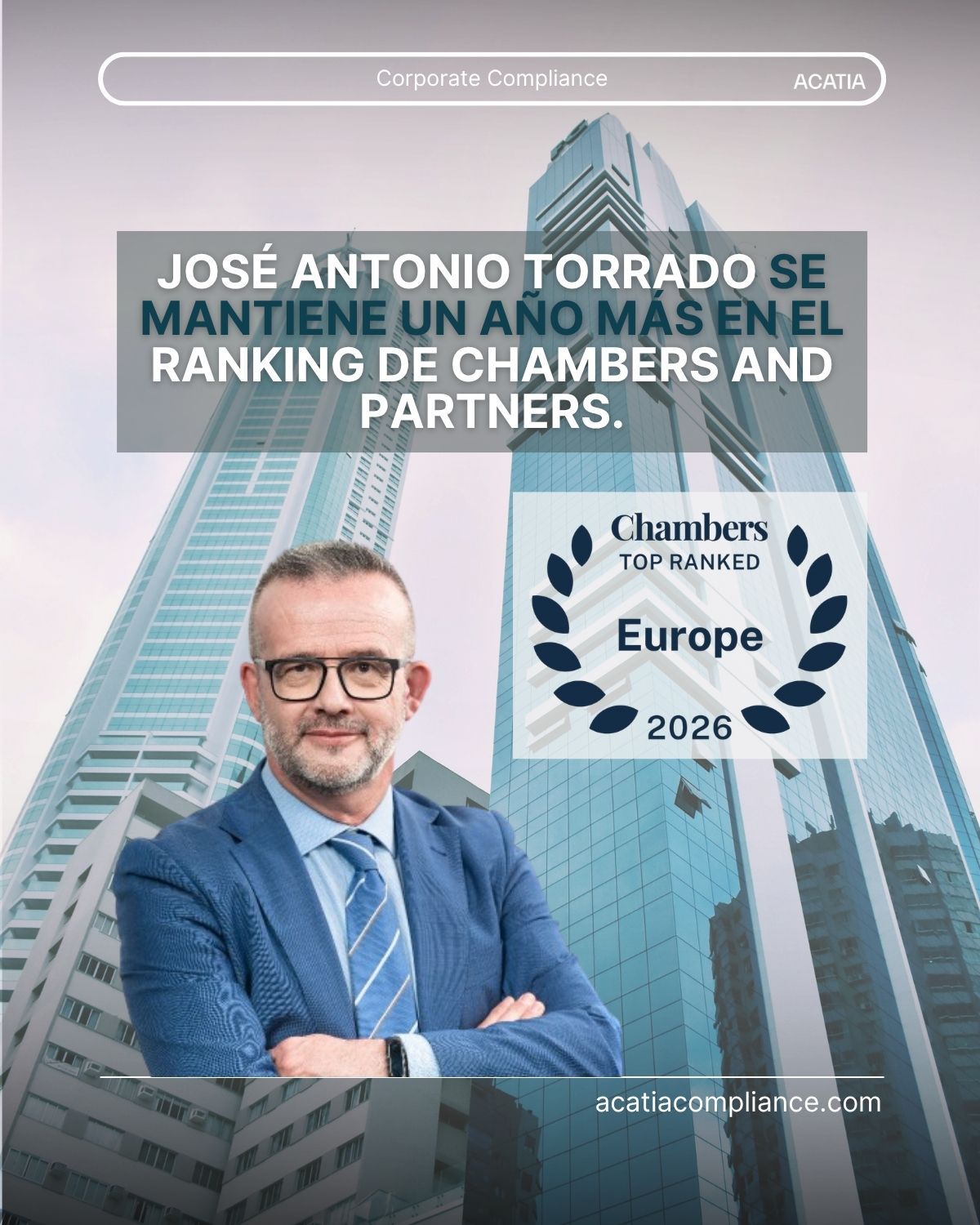 Jose Antonio Torrado se mantiene un año más en el ranking de Chambers and Partners